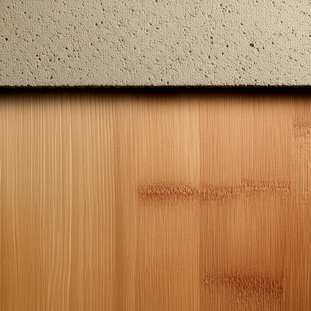 Matériaux durables et écologiques - Textures de chanvre et bois pour une construction responsable